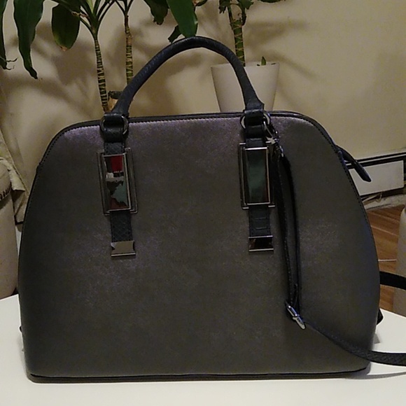 Aldo handbag in gorgeous gunmetal color - Picture 4 of 14